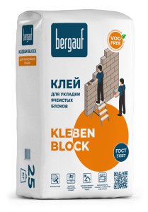 KLEBEN BLOCK 25 кг Клей для укладки ячеистых блоков.