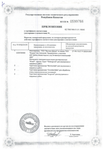 Приложение к сертификату на лакокрасочные водно-дисперсные Knauf-грунты