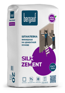 Bergauf Silk Zement 20 кг белая цементная шпаклевка для внутренних и наружных работ